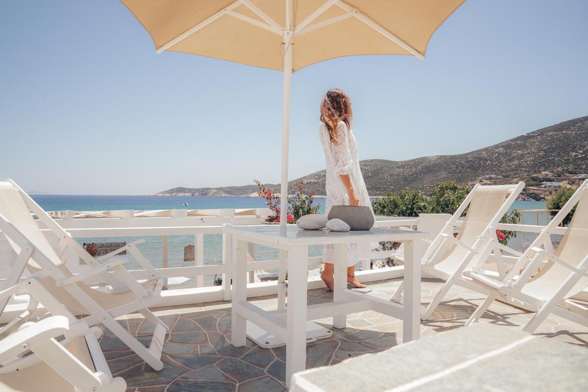 Turquoise Maison By The Sea Platis Gialos  Bagian luar foto